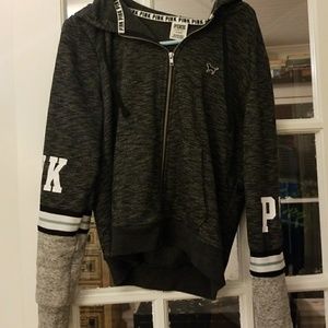 Pink Victoria's Secret zip front hoidie